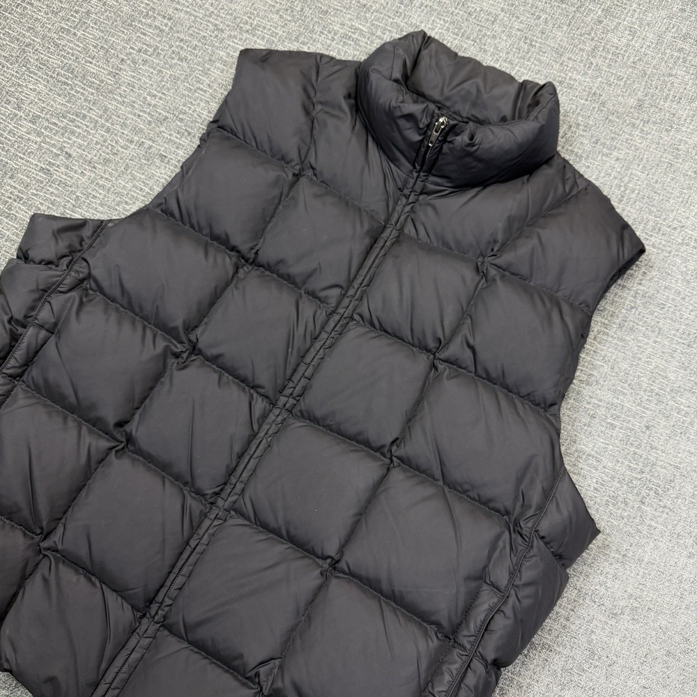 Eddie Bauer Goose Down Puffer Vest‎ Mens XL Black Quilted Full Zip Jacket